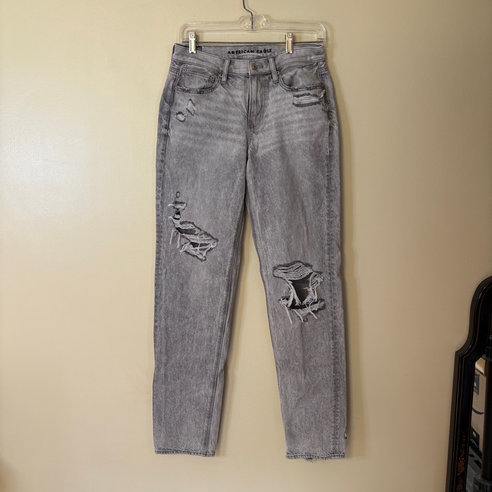 American Eagle Outfitters Women's Ripped Jeans - 4 Extra Long 90’s Straight
